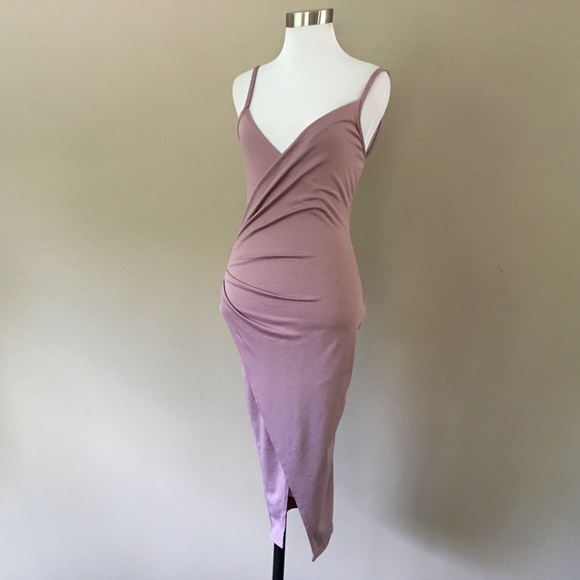 BooHoo Night  Small Dusty Pink Purple Slip Dress - Picture 1 of 9